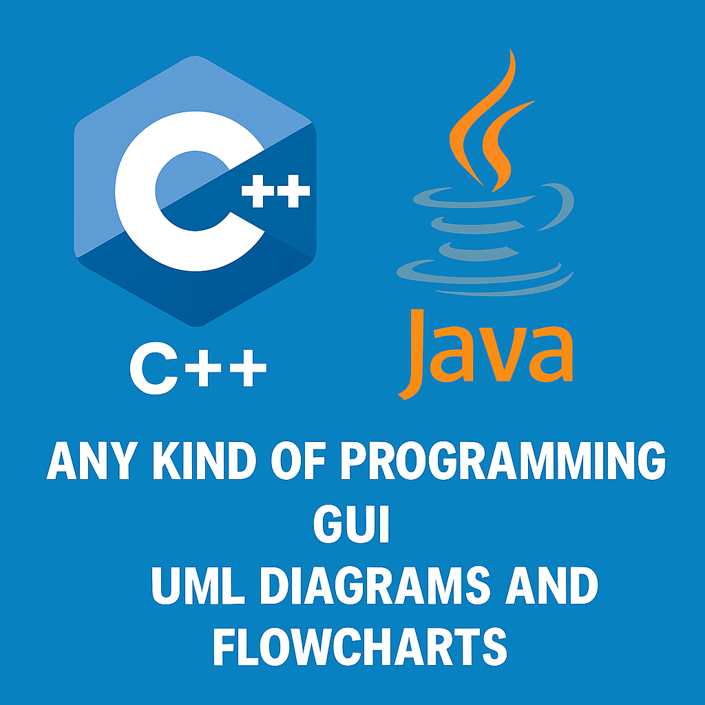 Programming Services in Java & C – With GUI, UML, and Flowchart Support