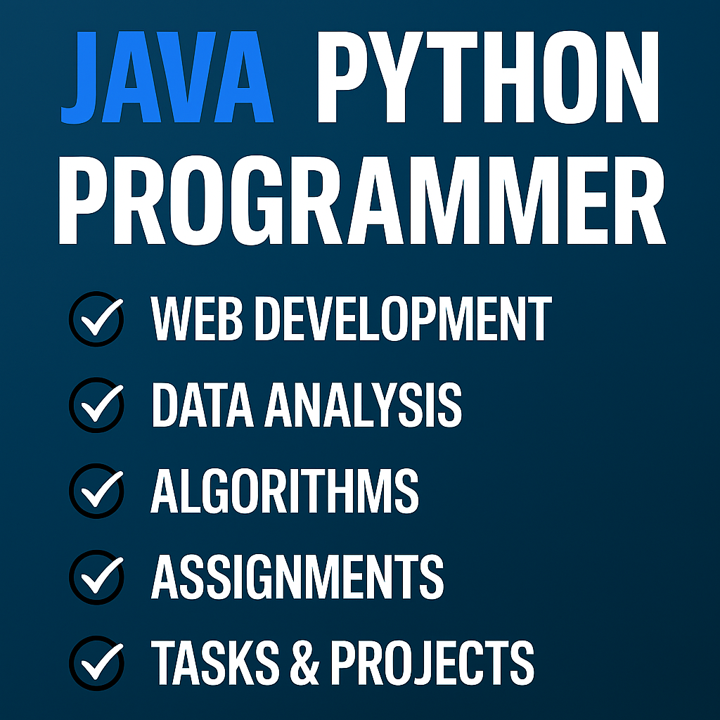 Programming Tasks & Projects – Java, C++, Python for CS Students