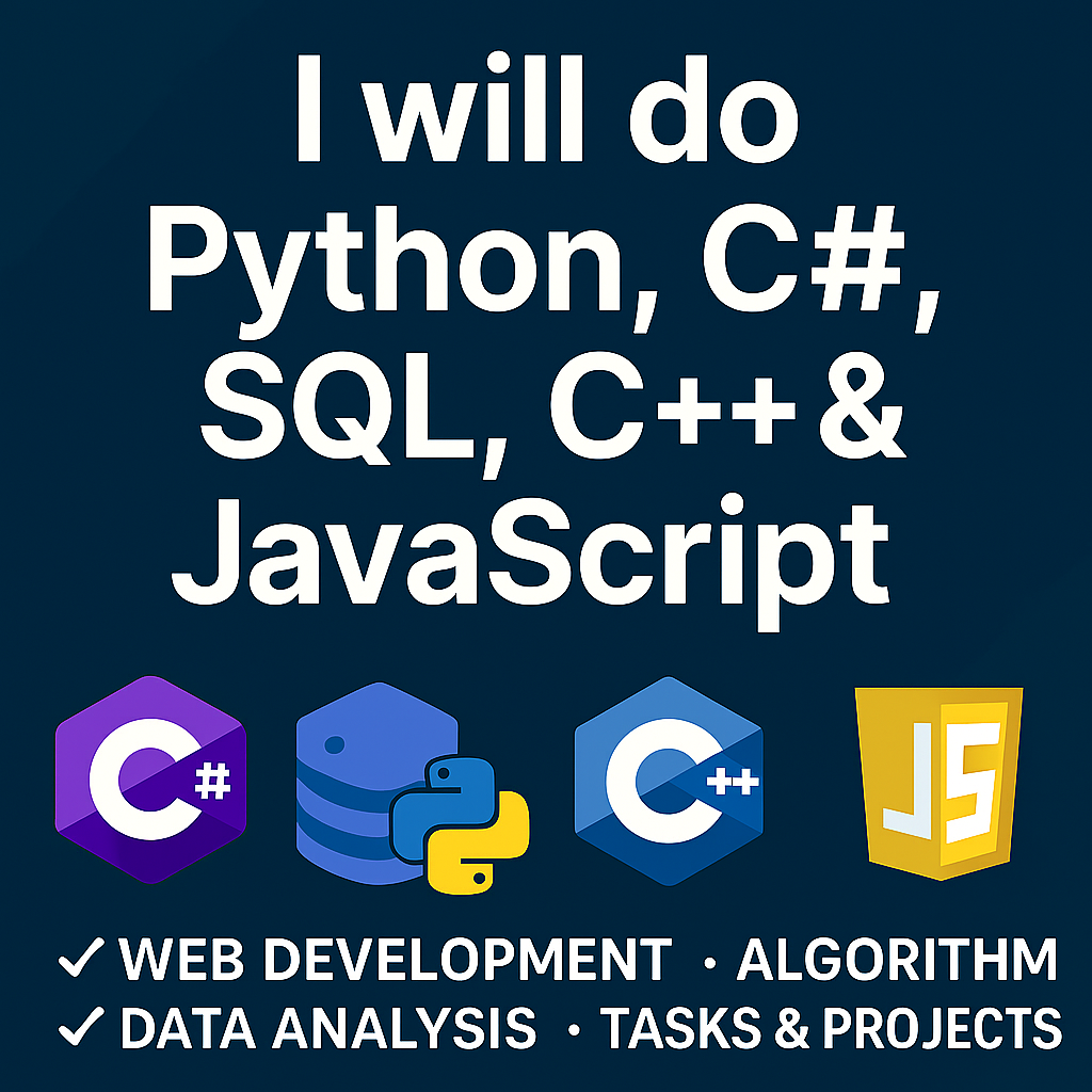 Custom Coding Services – C#, Python, SQL & Full-Stack Web Development