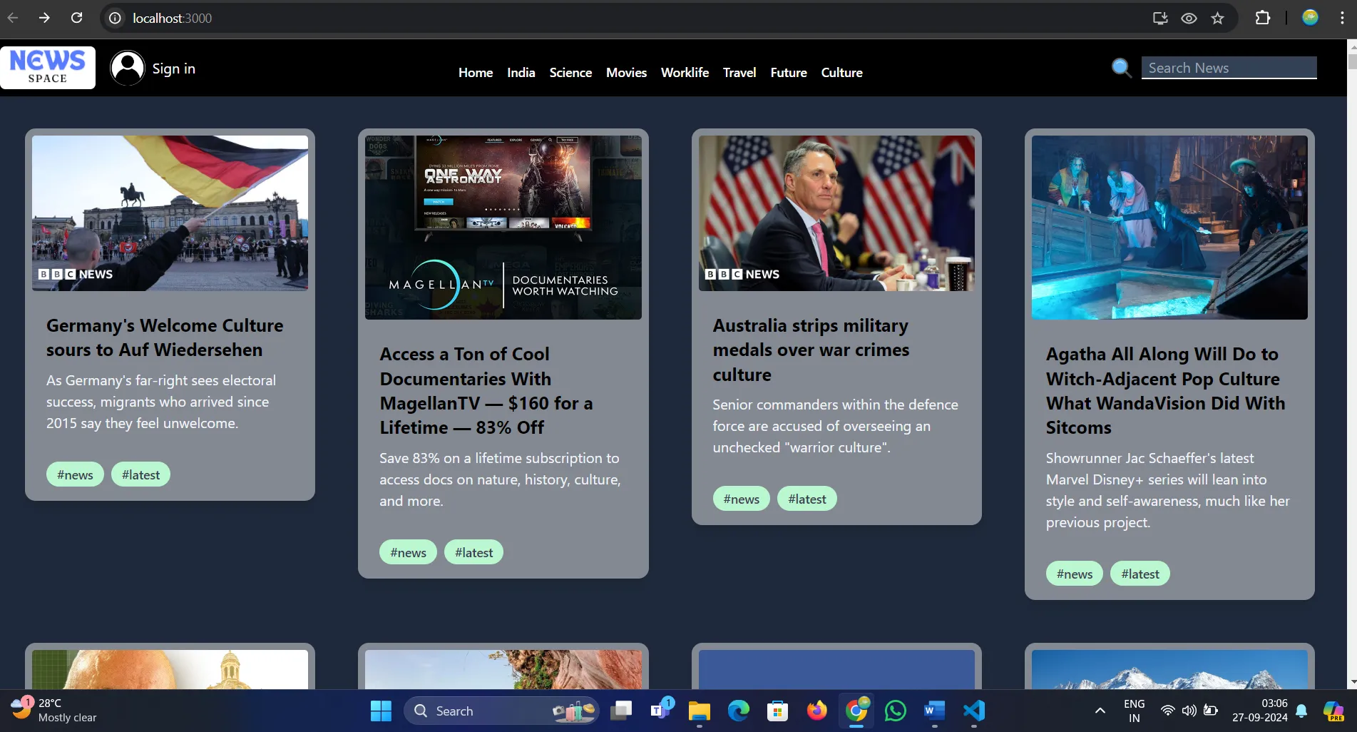 I will create a modern personal or blog website using React or Next.js