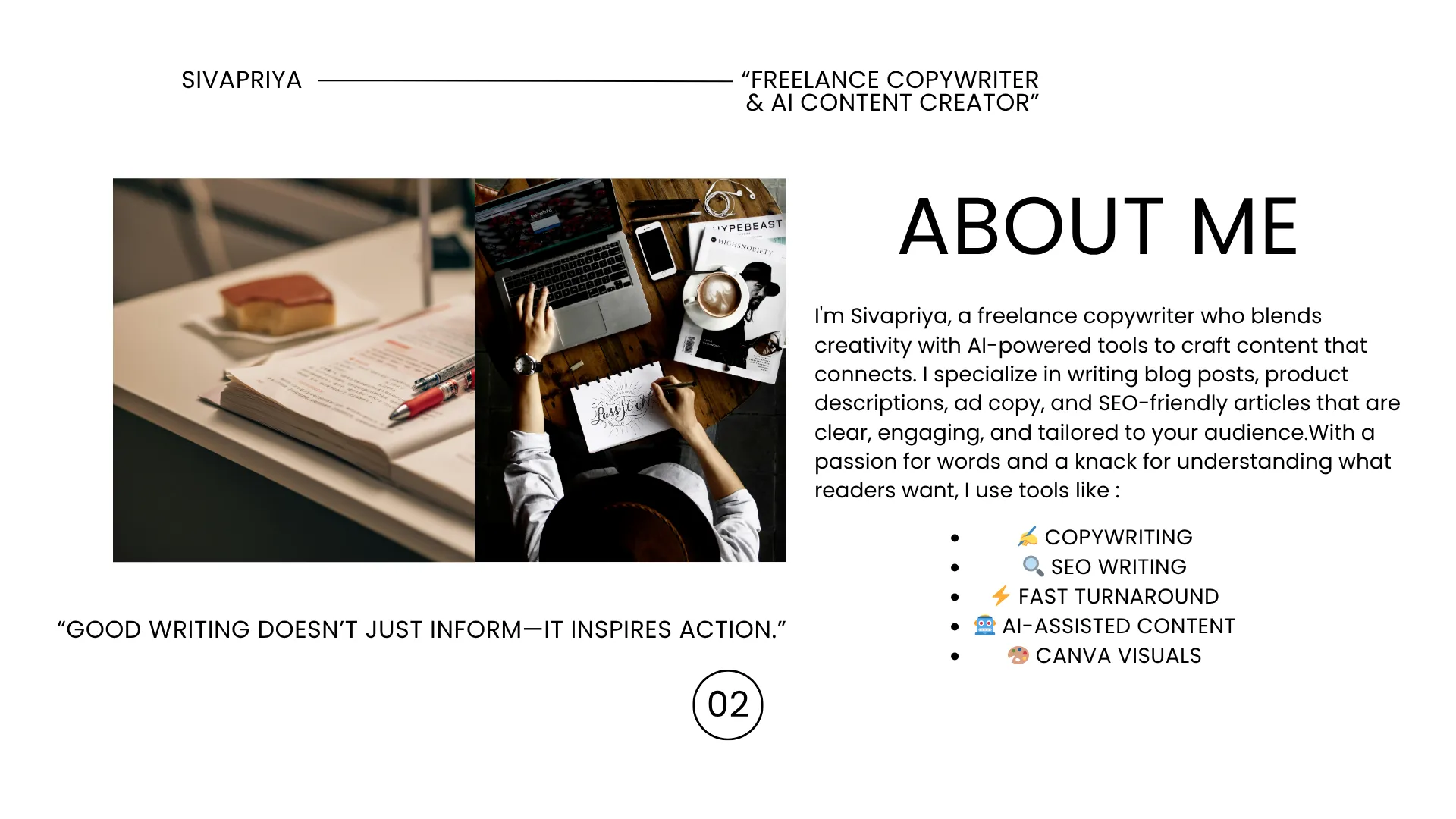â€œProfessional Product Descriptions & Web Contentâ€